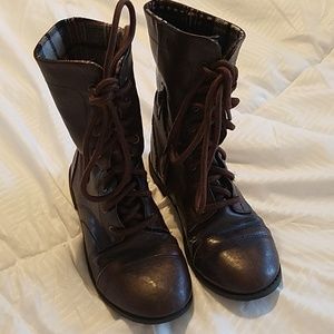 American Eagle Girls Fold down Leather Boots